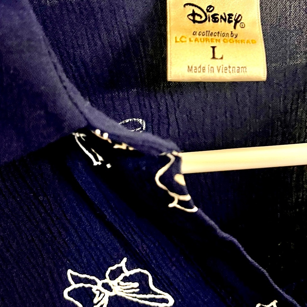 Never worn Lauren Conrad Minnie mouse collection button down navy blue shirt